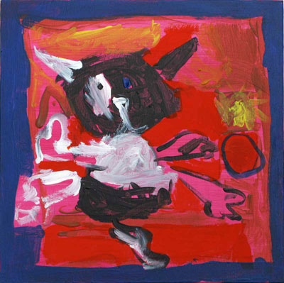'Rub my tummy' painting by Elise Whelan-Hayes