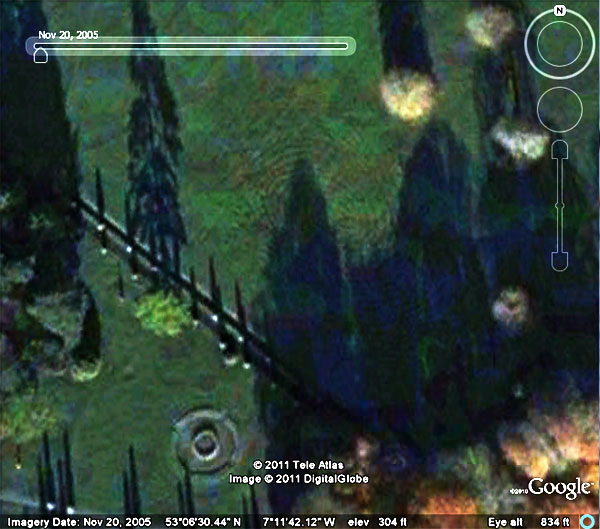Evidence 2005 - view from Google Earth